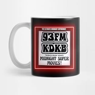 KDKB 93 FM Phoenix Arizona Midnight Movies 1980s Mug